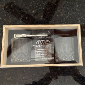 Brookstone Whiskey Glass Set with Chilling Stones